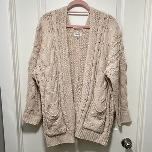 Vibe Cream Cable Knit Cardigan